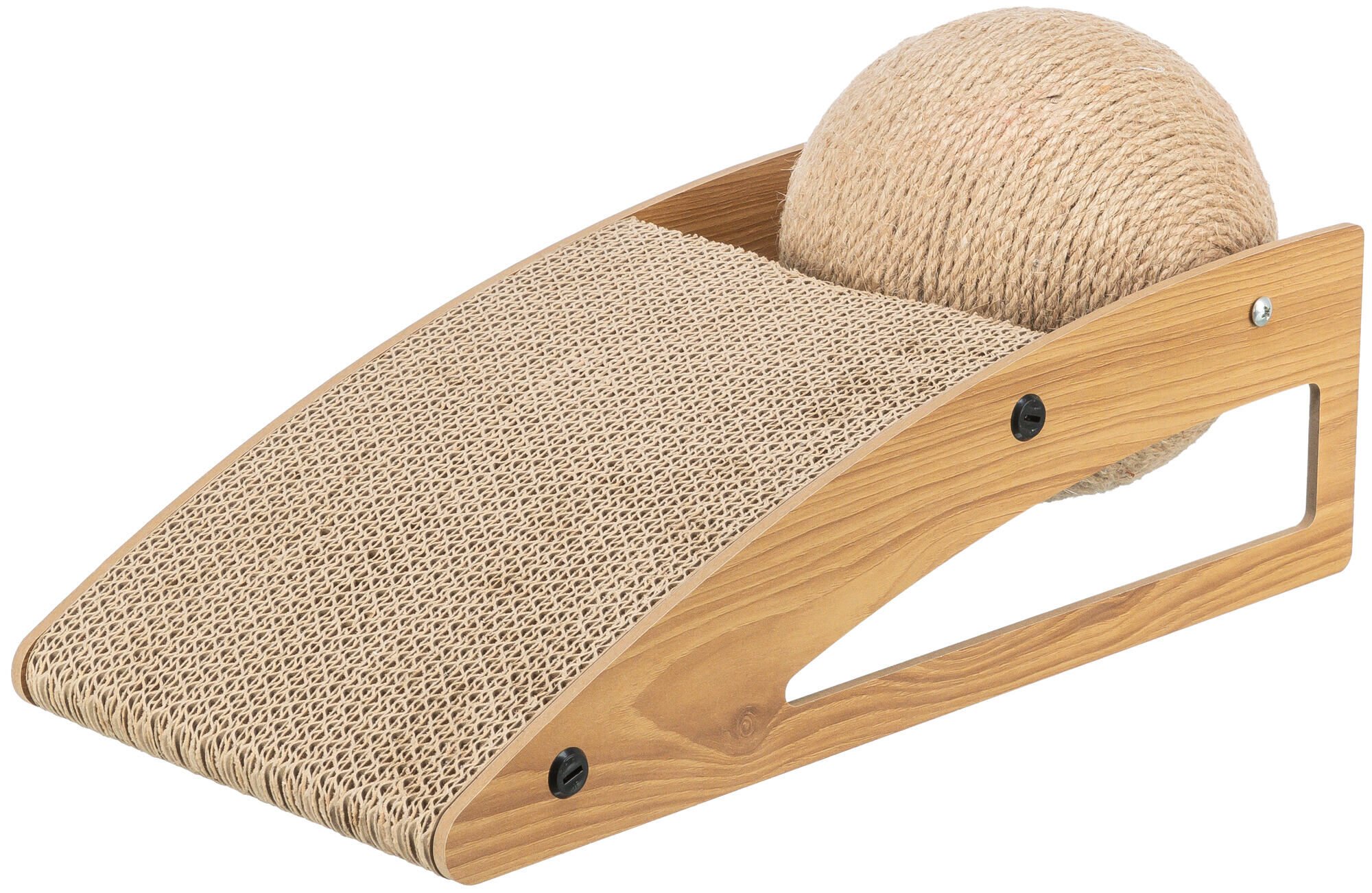Trixie Scratching ramp with ball, cardboard/mdf 40 x 17 x 20 cm