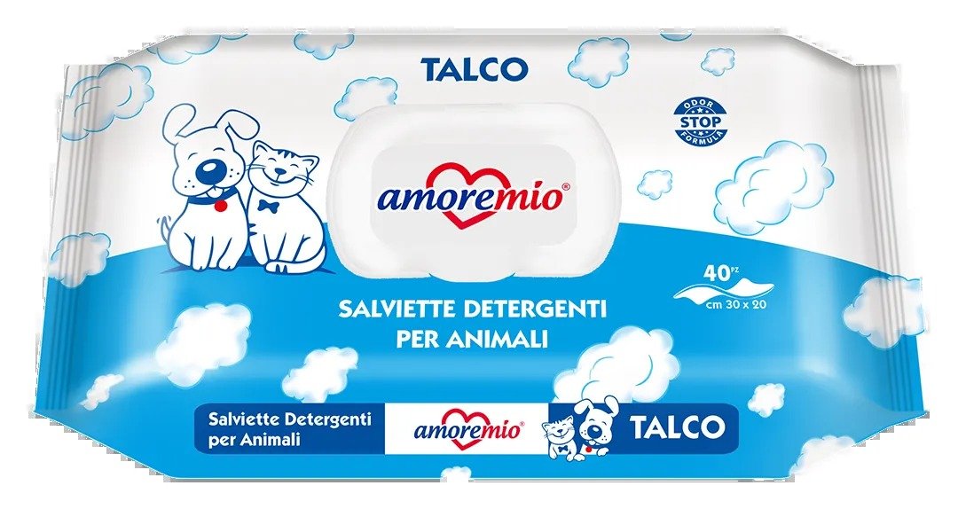 Amoremio Talc Pet Wipes 40pcs