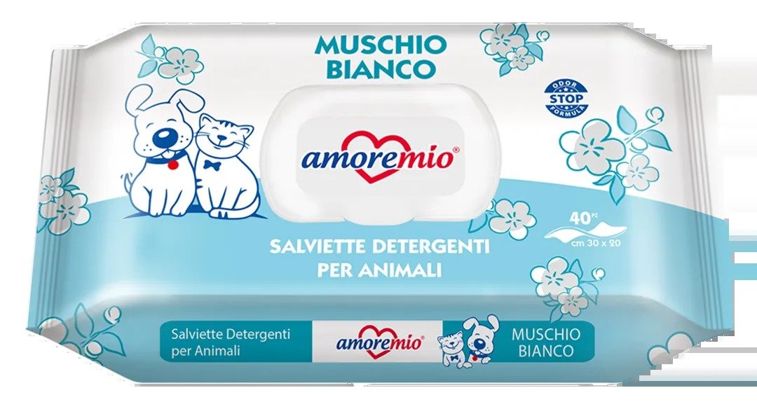 Amoremio White Musk Pet Wipes 40pcs
