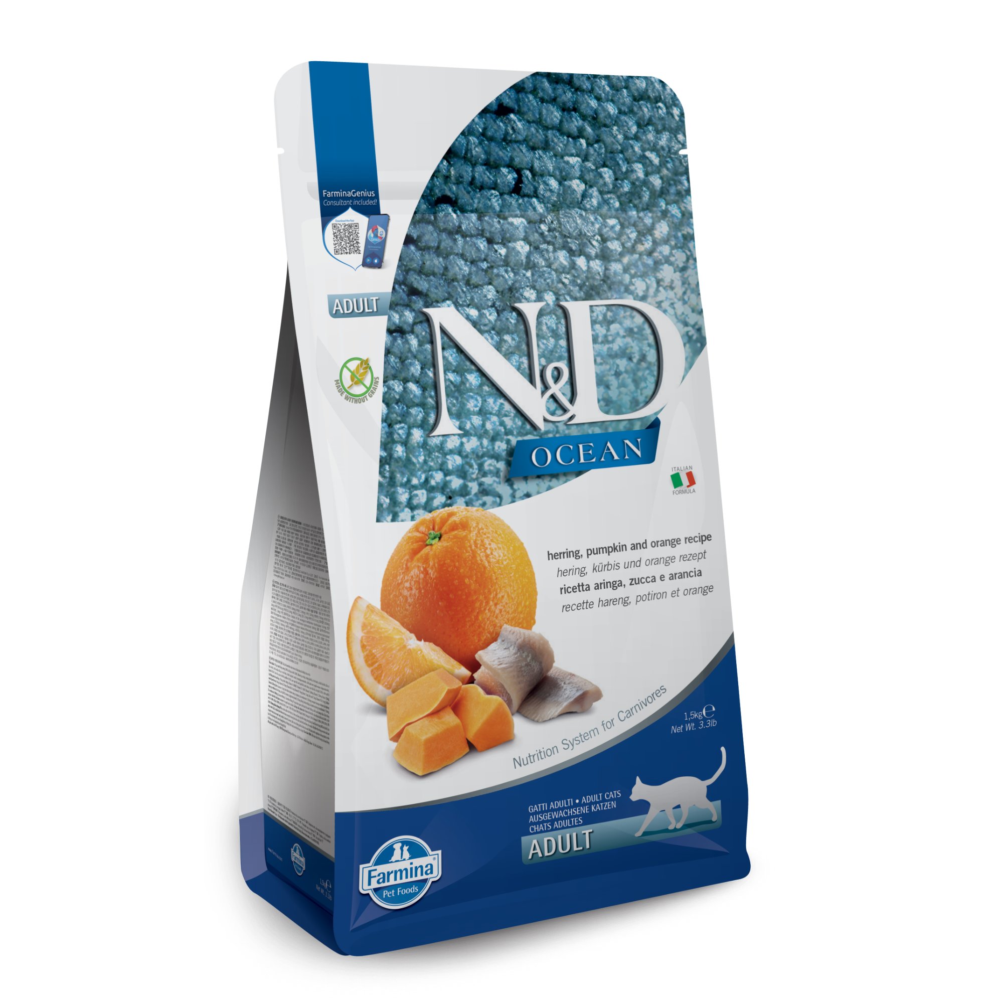 N&D Ocean Cat Herring, Pumpkin & Orange 1.5kg